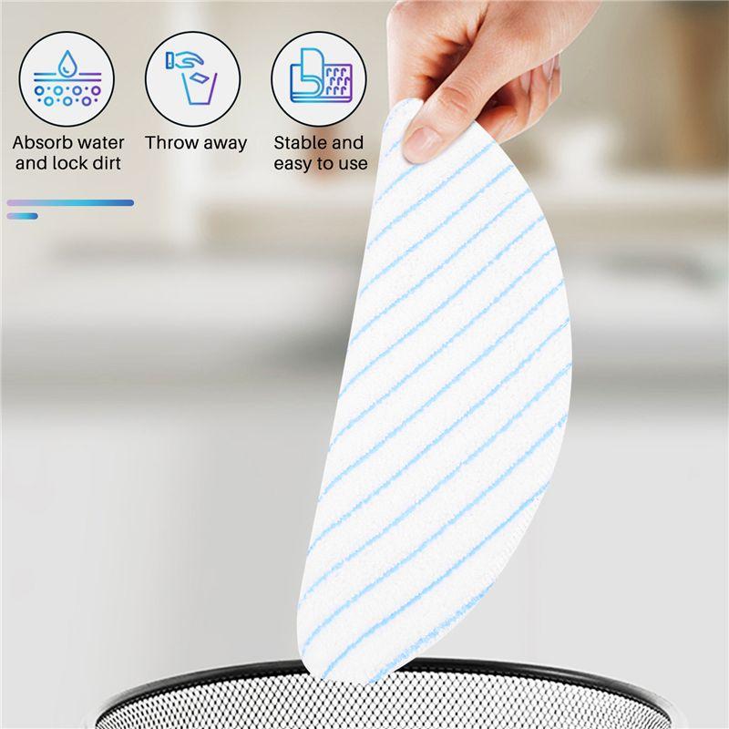 ABWR-25 Pcs Disposable Microfiber Mopping Pads For Ecovacs Robot Vacuum Cleaner OZMO T8 / T8+/ T8 AIVI/ N8/ N8 Pro/ N8 Pro+