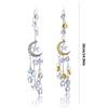 Unique Crystal Moon and Star Prism Window Hanging Suncatchers Ornament Gift For Birthday Anniversary Home Decors