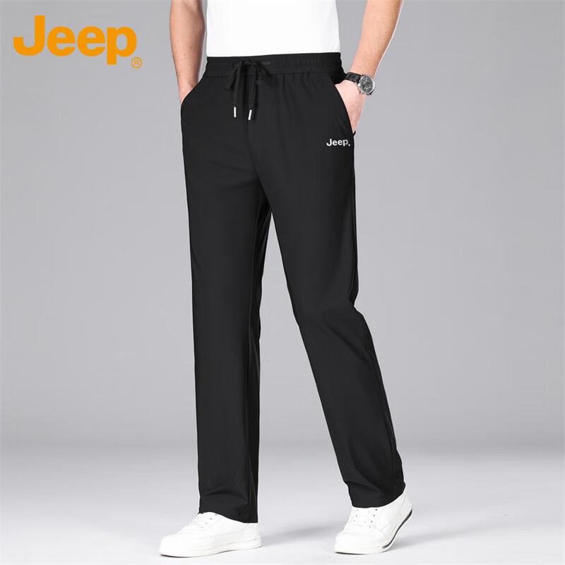 

JEEP Men s Ice Silk Quick-Dry Straight-Leg Casual Pants 4XL