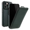 MELKCO For iPhone 13 Pro Max Phone Protective Shell Litchi Texture Genuine Cow Leather+PC Vertical Flip Case