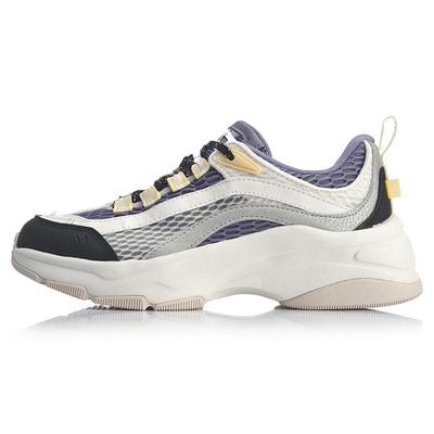 Li Ning Aurora WindWalker Slip Resistant, Abrasion Resistant, Balanced, Breathable Low Top Chunky Sneakers Women's AGCQ064-1