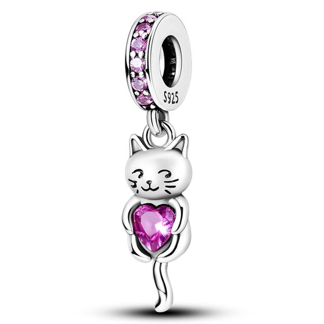 925 Silver Heart Silver Series Pendant Charm Beads Fit Original Bracelet Necklace For Women Diy Making Jewelry Gift