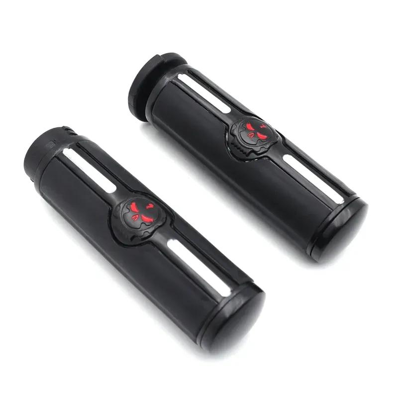 Motorcycle Parts Skull 1" Mechanical Hand Grips for Harley Davidson 1996-Later VRSC XL XR Dyna Softail YAMAHA Chrome/Black