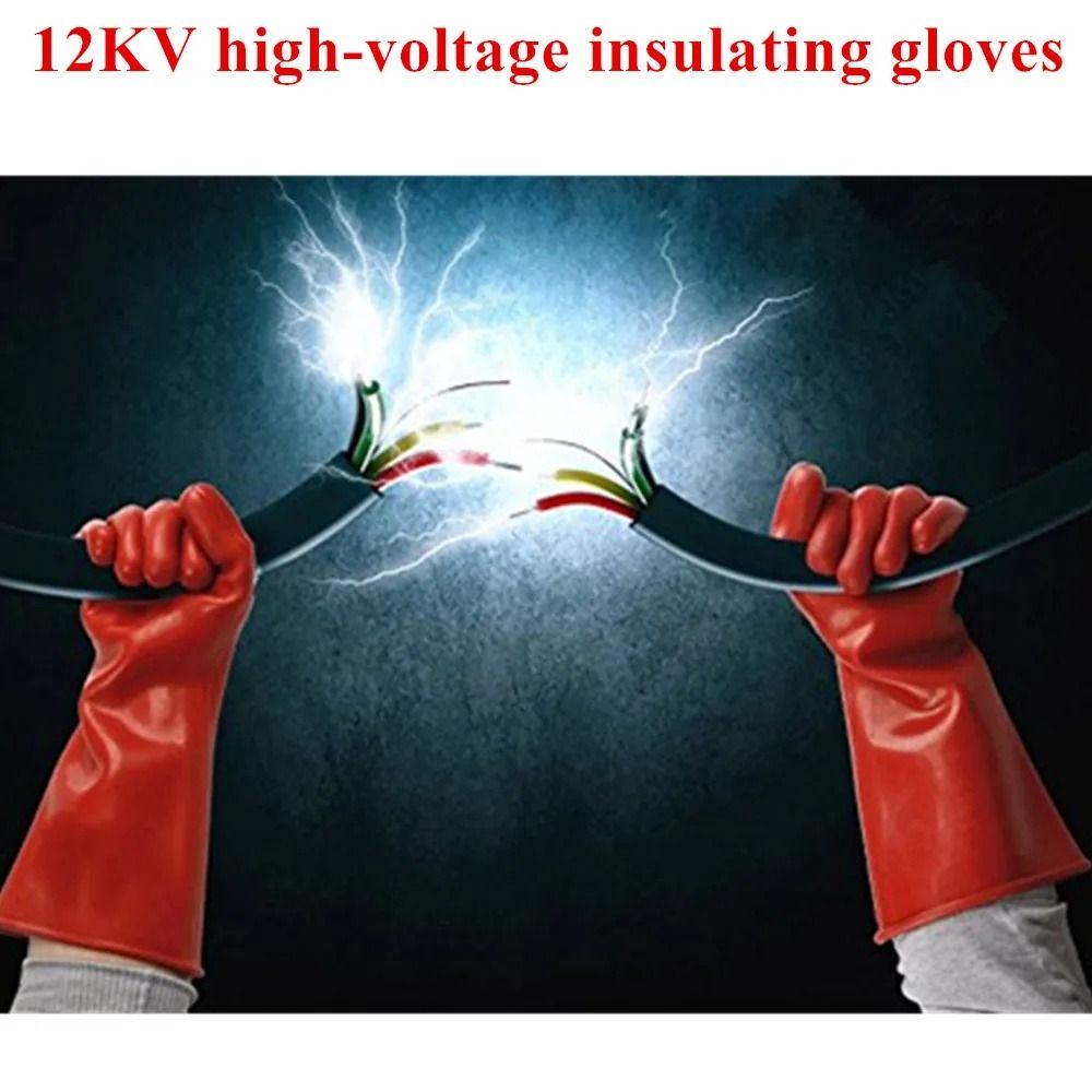 1 Pereche Mănuși de Protecție Electrice Izolante de Înaltă Tensiune Mănuși de Lucru Respirabile Electrice