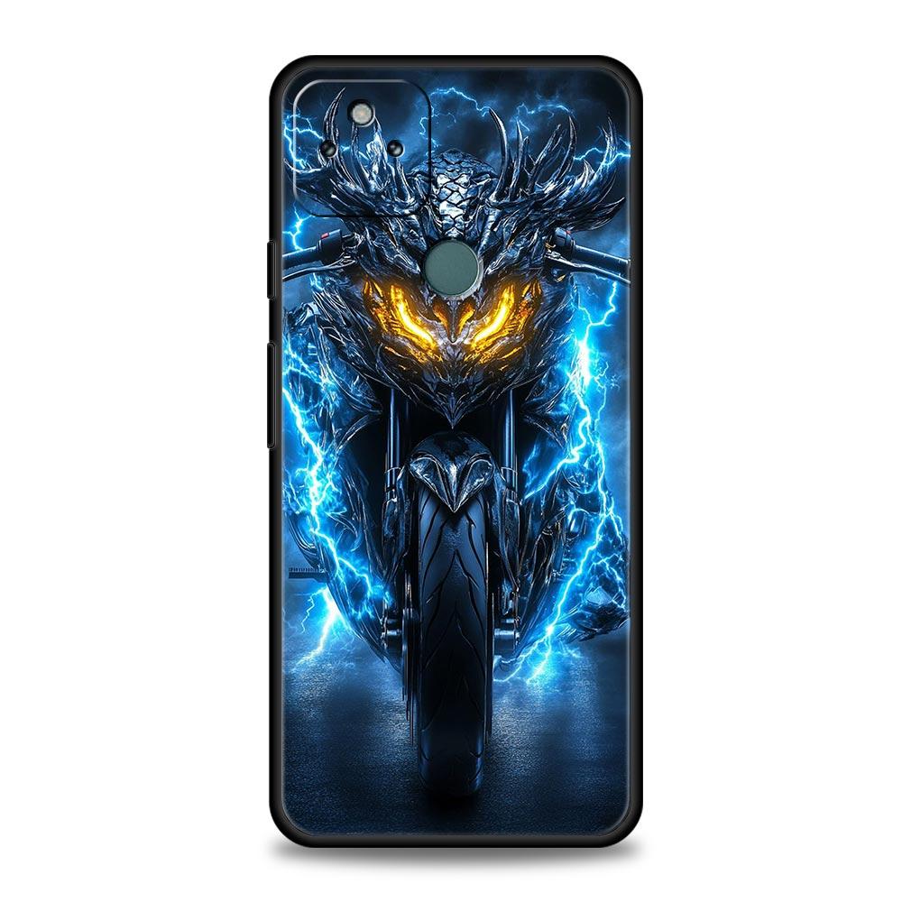 Motorcycle Phone Case Cover for Google Pixel 10 9 8 7 6 9A 8A 7A 6A Pro Shockproof Soft TPU 9 Pro XL Shell Capas Funda Coque Bag