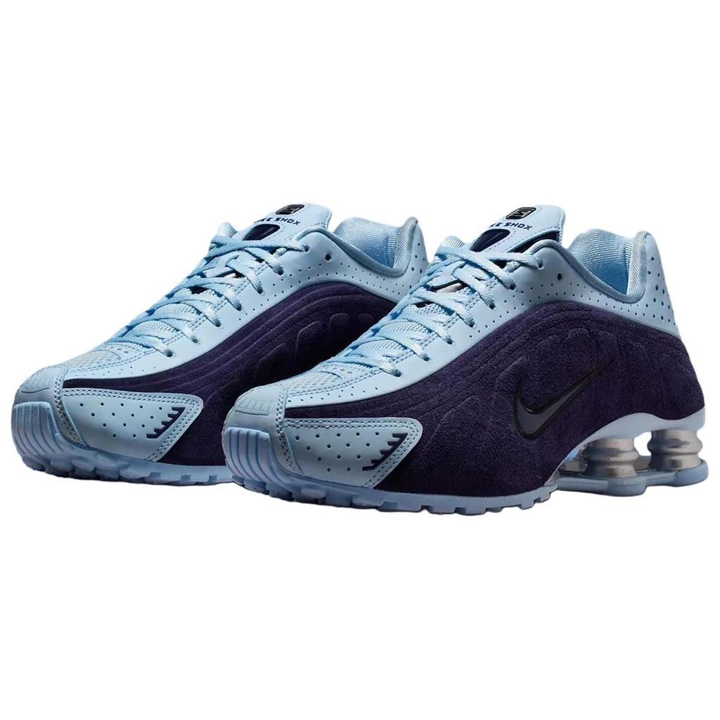 Nike Shox R4 Breathable Running Shoes Women's Blue Sneakers HQ7739-500