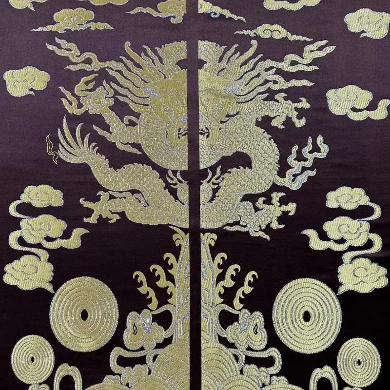 100x150cm Phoenix Tibetan Satin Imitation Brocade Fabric DIY Cheongsam Dress Fabric Double Phoenix Butterfly Dress Fabric