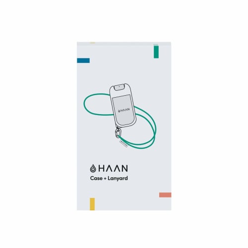 Dedicated holder for HAAN hand cleansing spray/lanyard hanger pocket for Due of Dawn/carabiner neck cord included/portable for travel, commuting, and