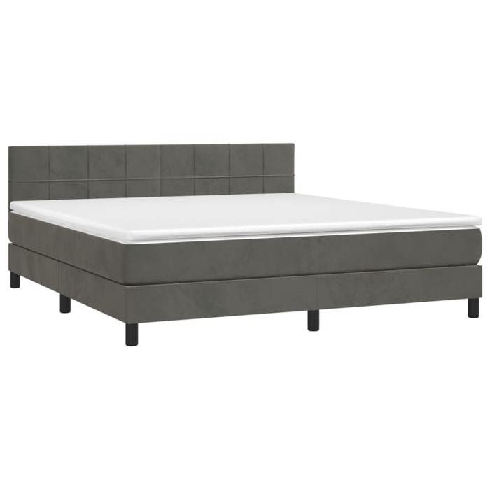 VidaXL Sommier à Lattes de Lit avec Matelas et LED, Lit Rembourré, Lit Double, Lit Adulte de Chambre à Coucher Intérieur, 3134418