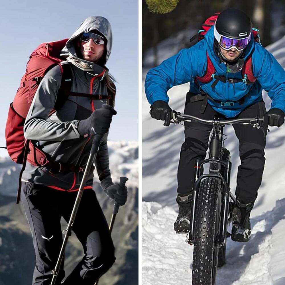 Black Winter Warm Full Fingers Waterproof Cycling Outdoor Sports Running Motorcycle Ski Touch Screen  Gloves