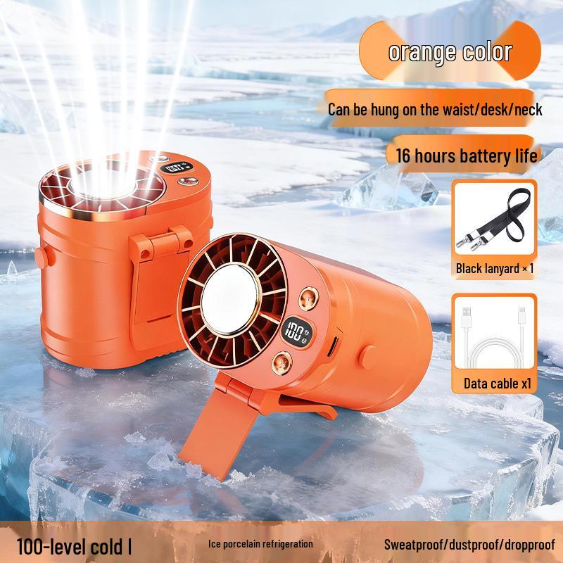2026 Portable Waist & Neck Hanging USB Fan for Outdoor Camping & High-Temperature Workplaces
