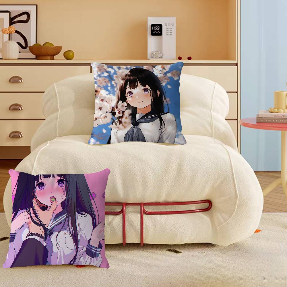 Chitanda Eru Anime Pillow Cushion Cover Pillowcase Living Room Sofa Home Decor Customized