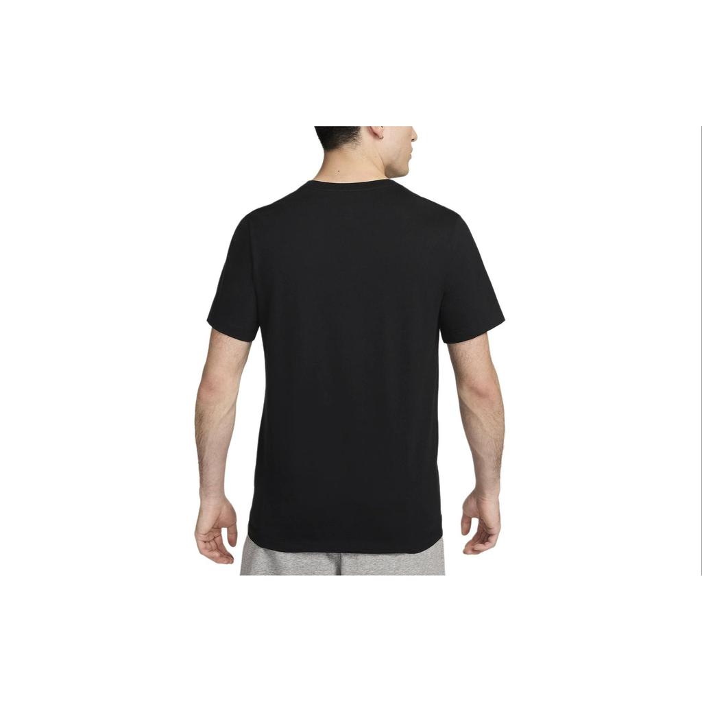 Nike Letter Print Cotton Crew Neck Short Sleeve T-Shirt Men Tops Black Light-Smoke-Grey HQ3297-010