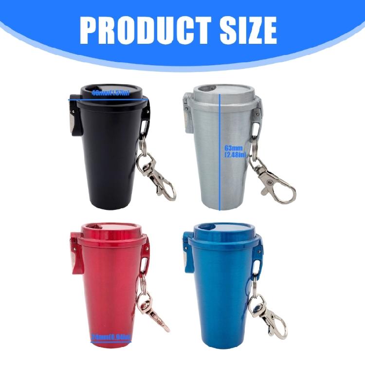 Portable Ashtray with Keychain Sealed To Contain Odor Perfect For Hiking Trip Camping Travel Use
