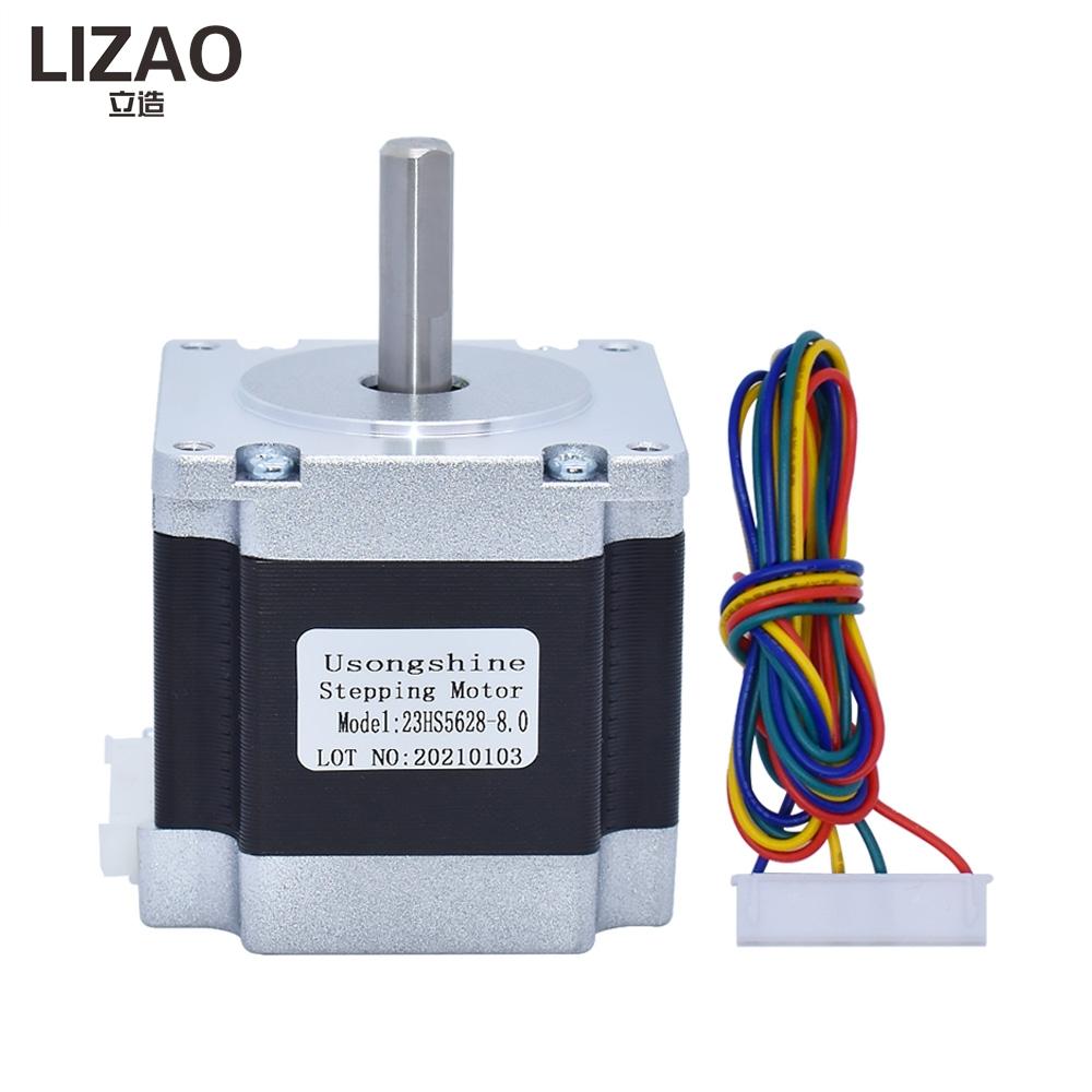 Nema23 23HS5628 4-Draht Schrittmotor 56mm 2,8A 165 oz-in 6,35mm/8mm Welle Passend für TB6600 Treiber Für CNC Laser Plasma Schneidmaschine