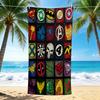 1Pc Superhero Symbol Collage Beach Towel, Quick Dry, Multi-Use for Beach Pool Gym Yoga Home Travel, Christmas, Halloween, Xmas Gift M928669
