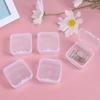 48/6PCS Mini Storage Box Transparent Plastic Jewelry Storage Box Container Portable Earring Ring Earplugs Packaging Storage Case
