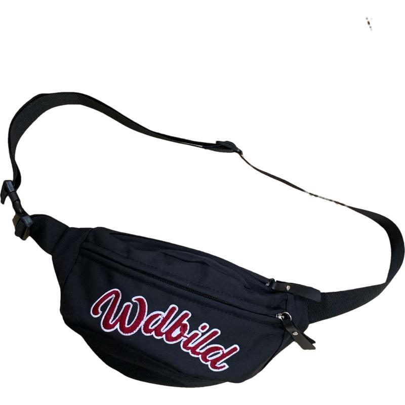 Men's and women's outdoor sports fanny pack large capacity portable letter shoulder messenger bag new street fashion breast bag