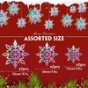 Christmas Snowflake Decor 6Pcs 3D Paper Snowflake Hanging Ornaments for Christmas Tree Winter Wonderland New Year Home Decor