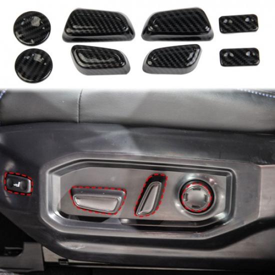 

Carbon Fiber Style Front Seat Adjustment Button Cover Trims For Toyota Tacoma
