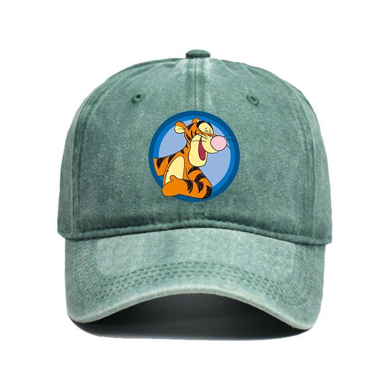 Fashion Cartoon Print Baseball Cap for Men Women Casual Hip-hop Hat Retro Washed Adjustable Dad Hat Outdoor Trucker Sun Hat