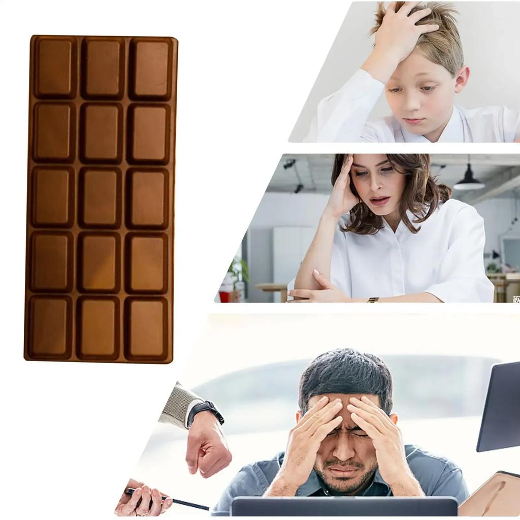 Chocolate Bar Squeeze Toy, Soft Slow Rebound Sensory Fidget, Anti-Anxiety Stress Relief for Desk Decor