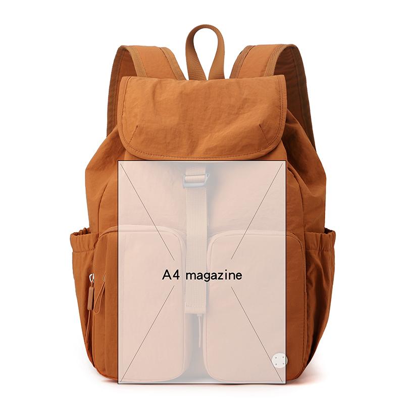 Waterproof Nylon Lightweight Large Capacity Multi-Pocket Backpack Women's Outdoor Travel Backpack