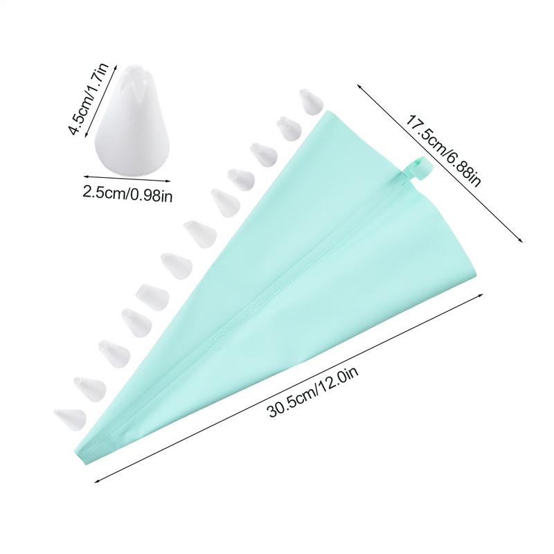 Piping Bags And Tips Set Safe 13pcs Piping Bags Icing Piping Tips Cake Decorating Sturdy Frosting Piping Kit Cake Decor Kit