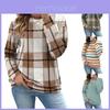 Polyester Plaid Sweater With Long Sleeves And Round Neck For Casual Daily Wear