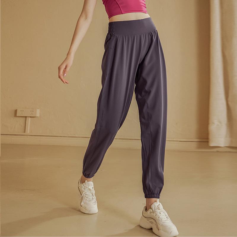 High Waist Quick Dry Women's Joggers - Elastic Waist, Loose Fit Yoga & Running Pants