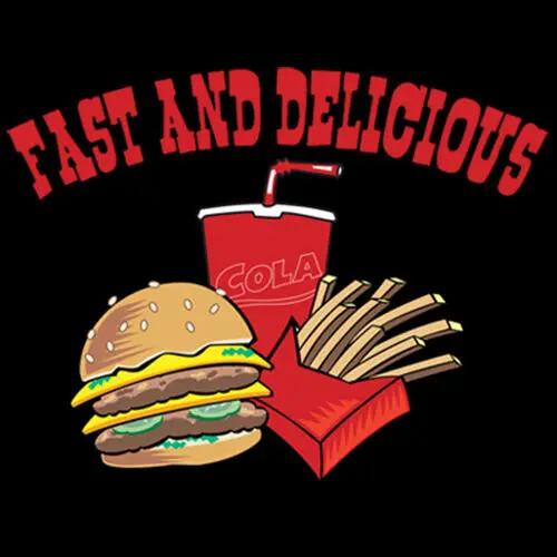 Fast and Delicious Burger Fries Soda Fast Food Lovers T Shirt New 100 Cotton Short Sleeve ONeck Tshirt Casual Mens Top S