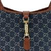 Gucci Jackie 1961 Small Shoulder Bag GG Denim Canvas Brown Leather Gold Hardware Hobo Handbag for Women Daily Commute Shopping 636706-2KQGG-8375