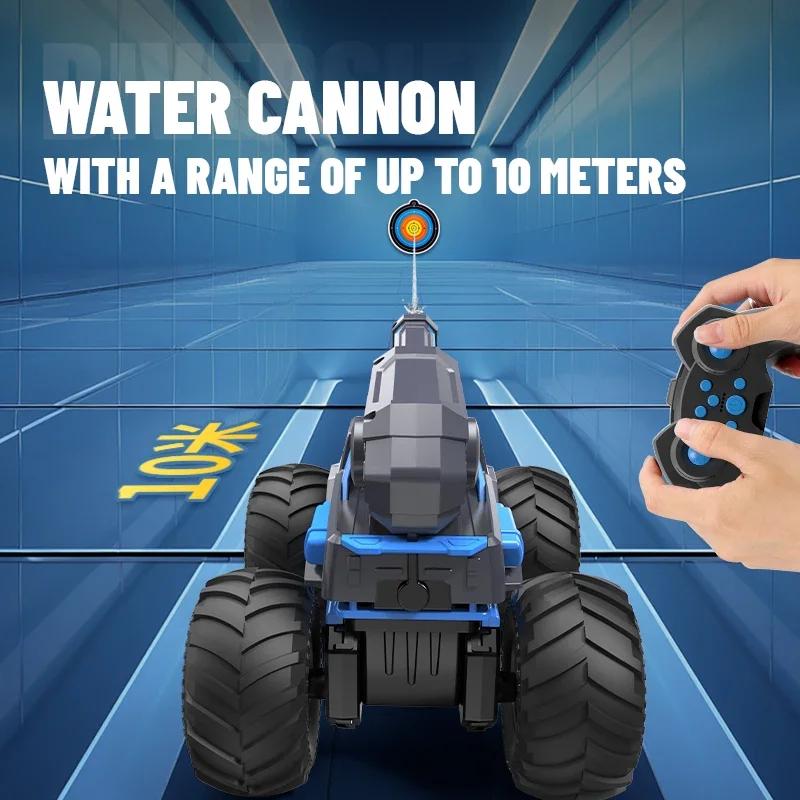 Non-Toxic 2.4G Self-Absorbing High-Pressure Water Gun Remote Control Car Amphibious Off-Road Vehicle Climbing Stunt Car Water Toys