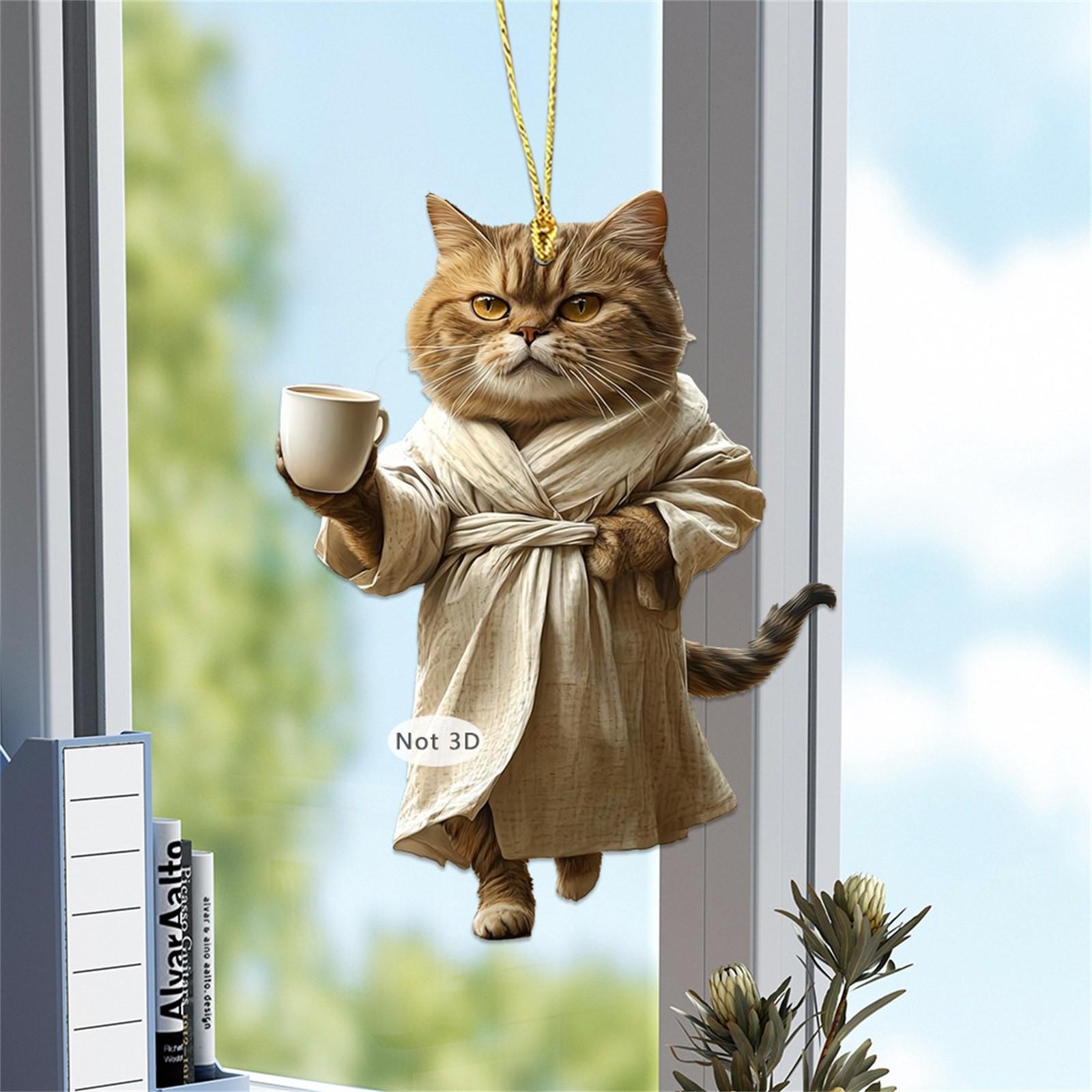 

Мультяшная девочка-кошка, серия 2D, акриловый брелок, подвеска, милый кот, сумка, подвеска для автомобиля One Size