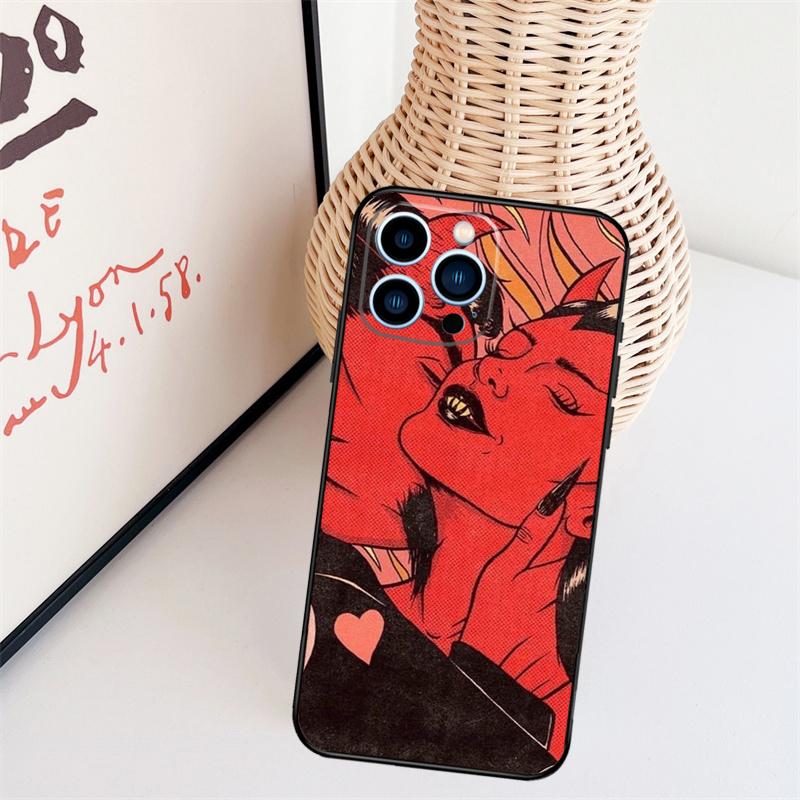 Aesthetic Devil Woman Bad Girl Phone Case For iPhone 17 Pro Max 16 15 11 12 13 14 Pro Max mini 15 16 Plus 16e 17 Air Cover