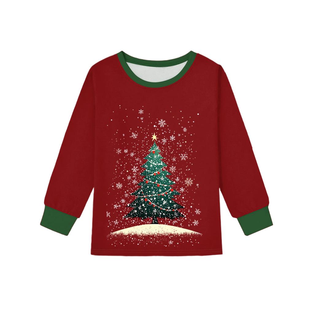 Children's Fashion Suit Skirt Round Neck Long Sleeve Top Pants