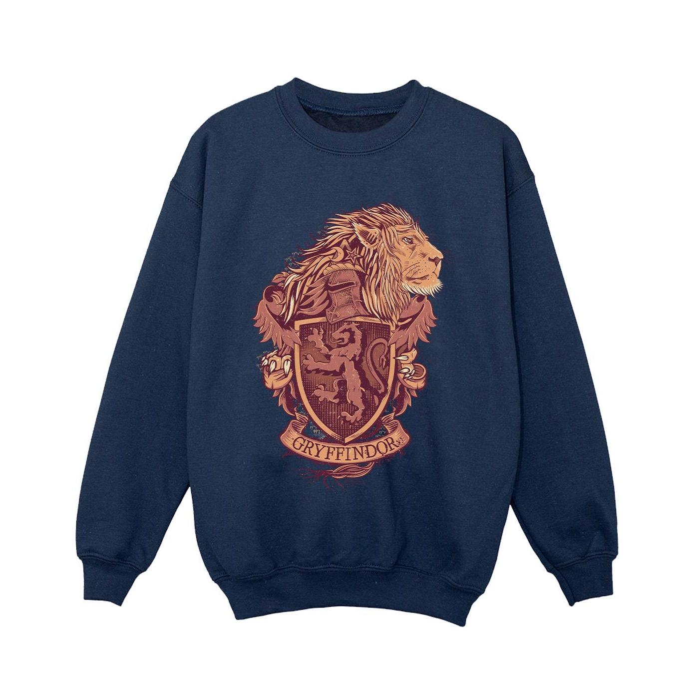 Harry Potter Jungen-Sweatshirt mit Gryffindor-Skizze und Wappen 7-8 Years navy blau