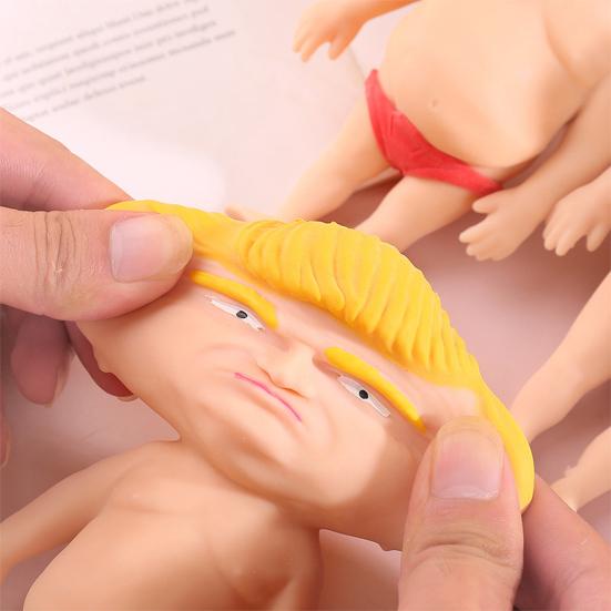 Former President Squishes Toy Removable Underpants Slow Rebound TPR Stress Relief Cartoon Figure Squeeze Sensory Fidget Toy Kids Adults Gift