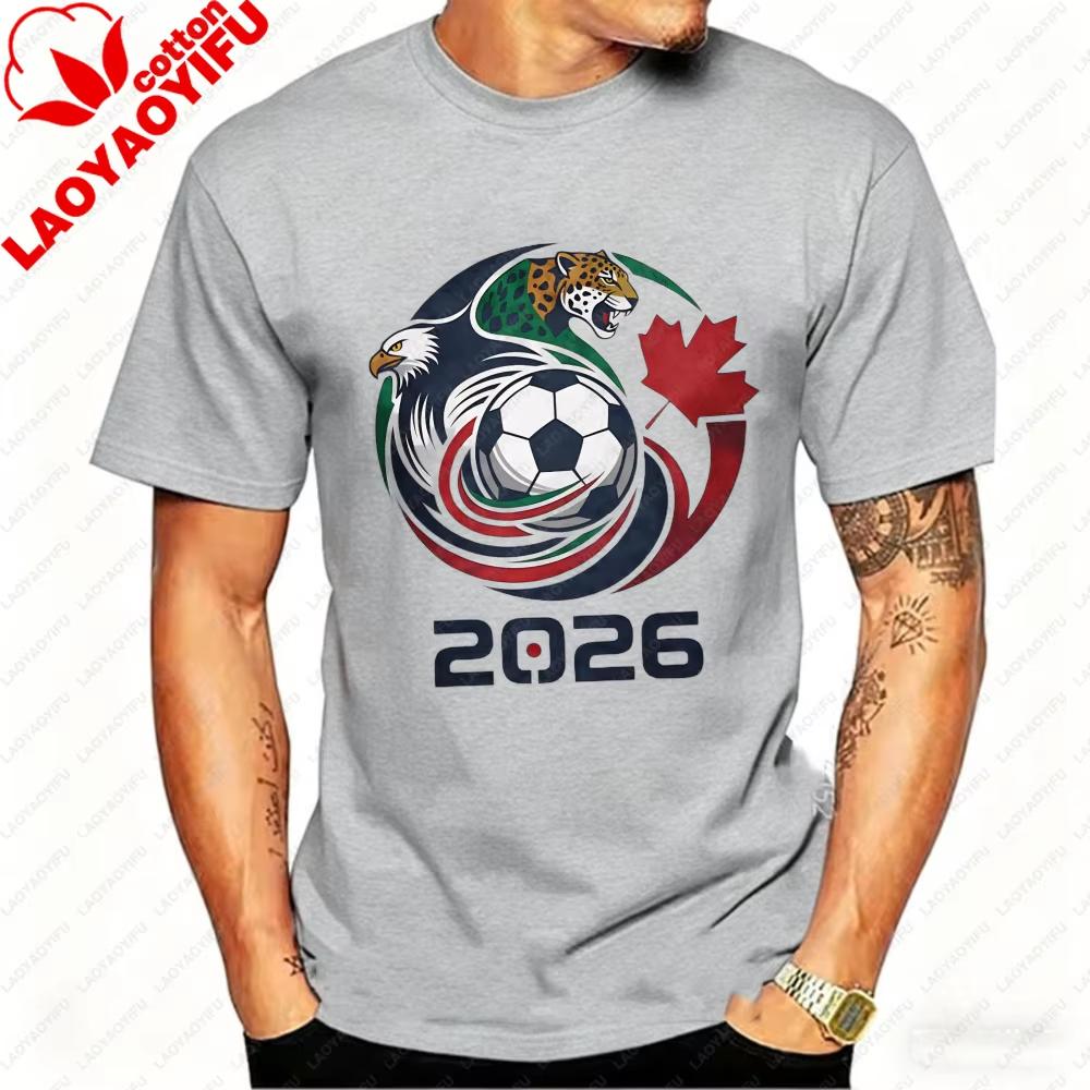 Men's Sports T-shirt 2026 USA Canada Mexico Soccer T-Shirts Eagle Jaguar Graphic Tee Football Fans 2026 FIFA World Cup Shirt Streetwear Hot Product