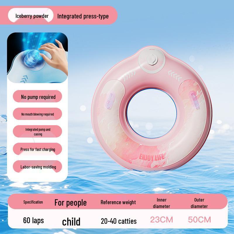 Thickened Portable Inflatable Swim Ring for Adults - Casual Water Sports