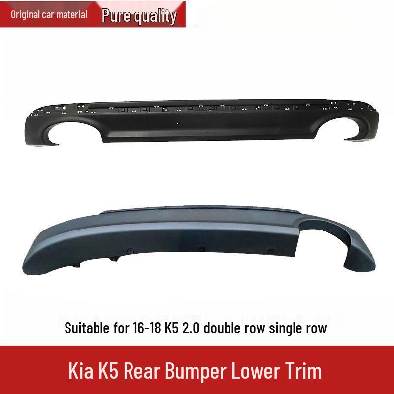 Compatible with Kia 2016-2018 K5 Rear Bumper Trim. Fits Double or Single Exhaust.
