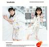 Girls' Modal Summer Pajama Set: Lightweight, Seven-Sleeve Baby Lounge Wear for Air Conditioning.