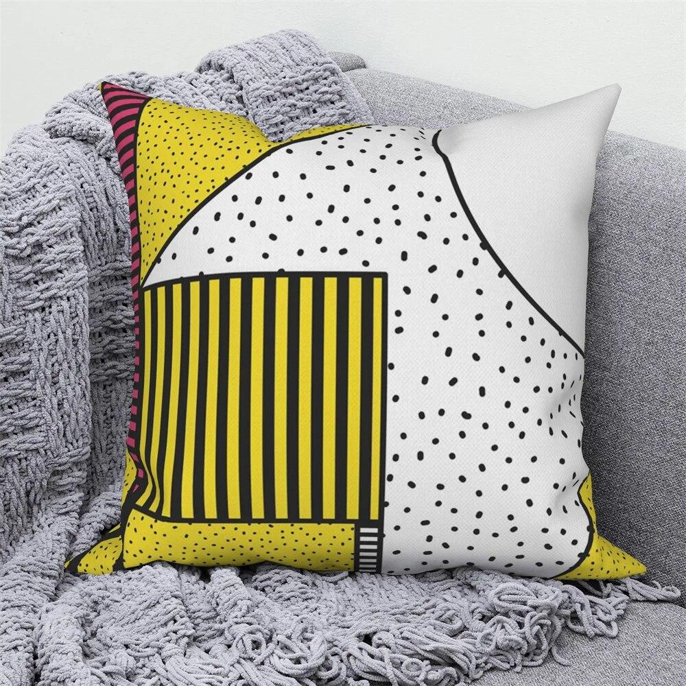 Față de pernă nordică Home Canapea Husă de pernă decorativă, geometrică, colorată