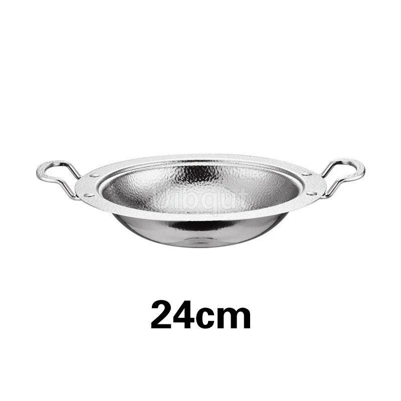 Golden Alcohol Single Person Small Hot Pot Lobster Basin Commercial Alcohol Stove Pot Hotpot Thickened Stainless Steel Dry Pots