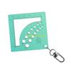 Acrylics Knitting Gauge Ruler with Keychain Clip Knitting Needle Measuring Gauge D57B