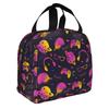 Featuring Neon Game Joystick Controllers Lunch Bag Women Geometric Thermal Cooler Insulated Lunch Boxes for Adult Office