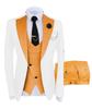 2025 European & American Men's Three-Piece Suit Set - Business, Banquet, or Groomsmen Attire