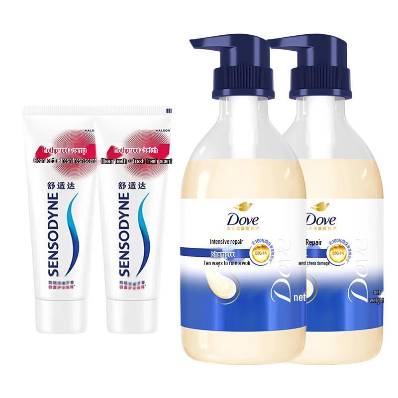 

Sensodyne Anti-Cavity Toothpaste & Dove Hydrating Shampoo Bundle