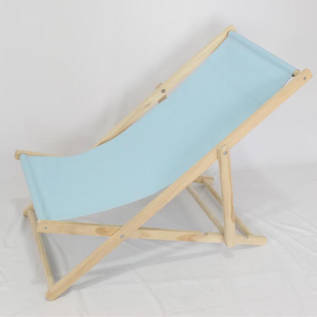 Adjustable Solid Wood Beach Lounger: Outdoor Folding Chair for Leisure & Camping