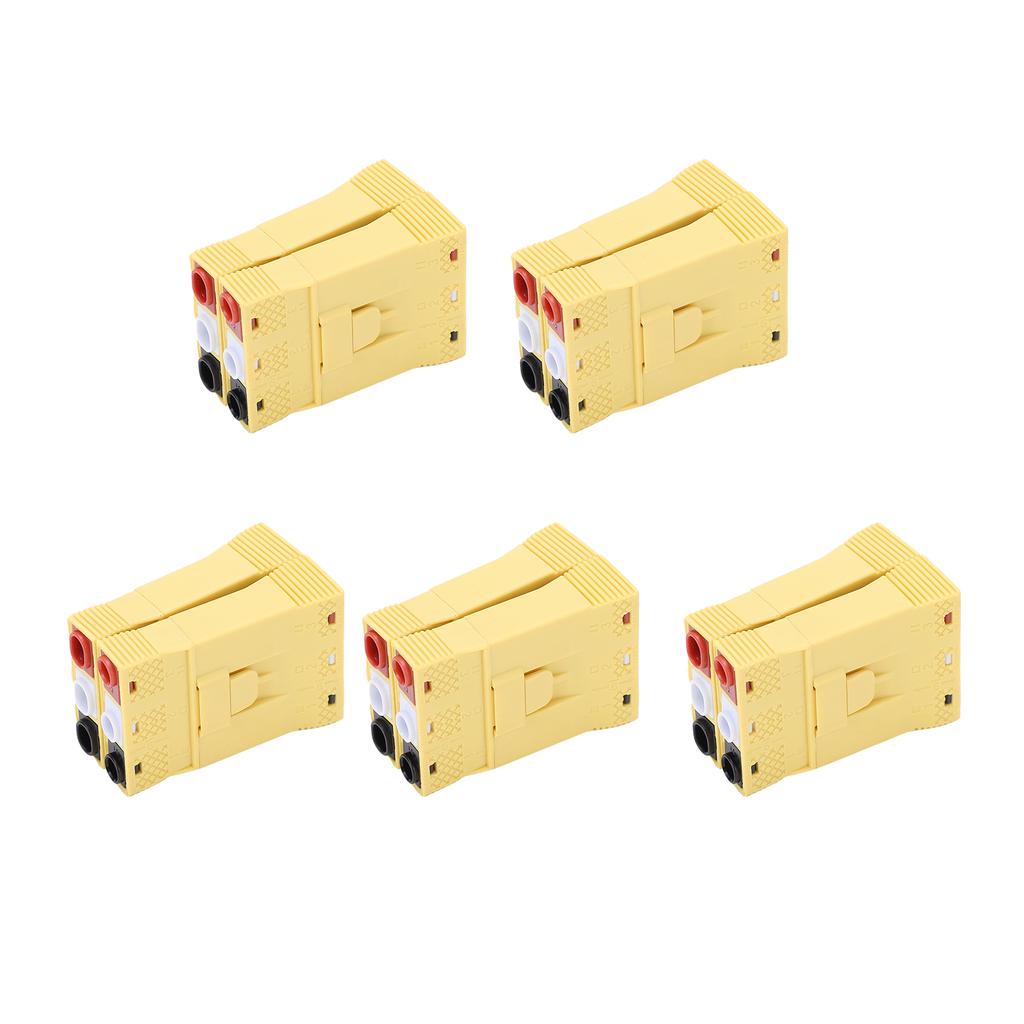 5Pcs Wire Quick Connector 3 In 6 Out OJ636 Yellow Male Female Plugin  for Light